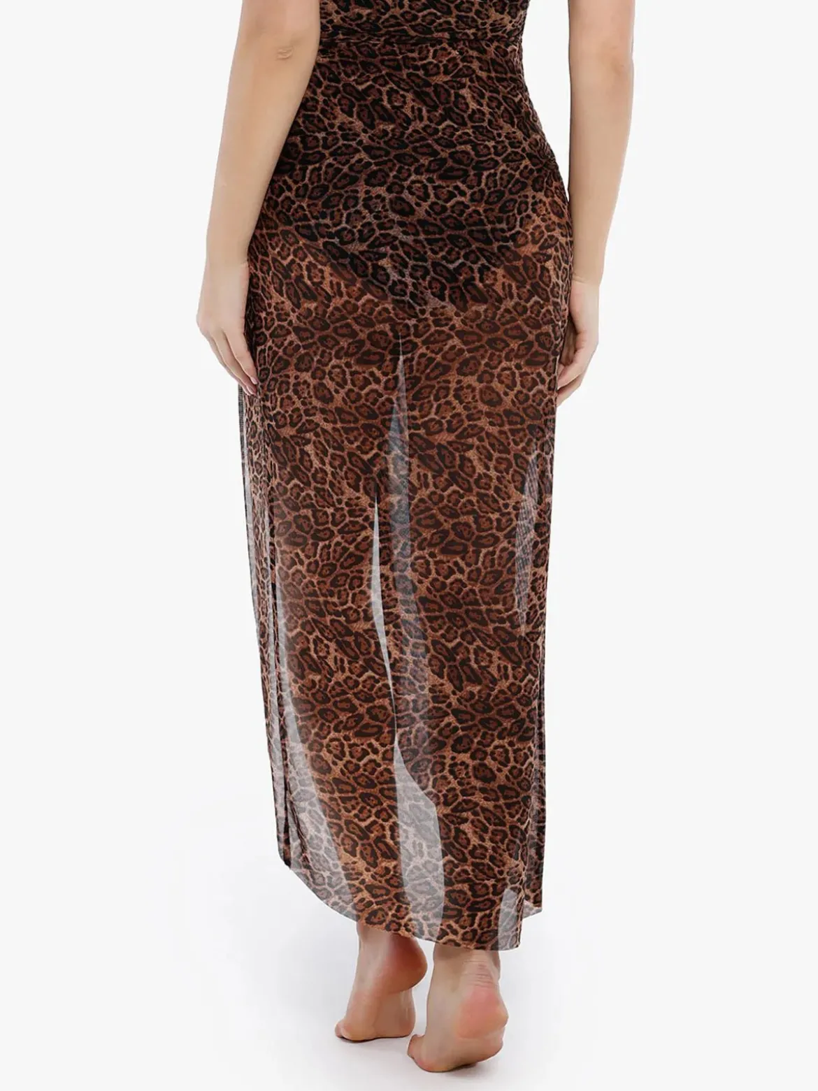 Bias Twist Mesh Sarong Coverup