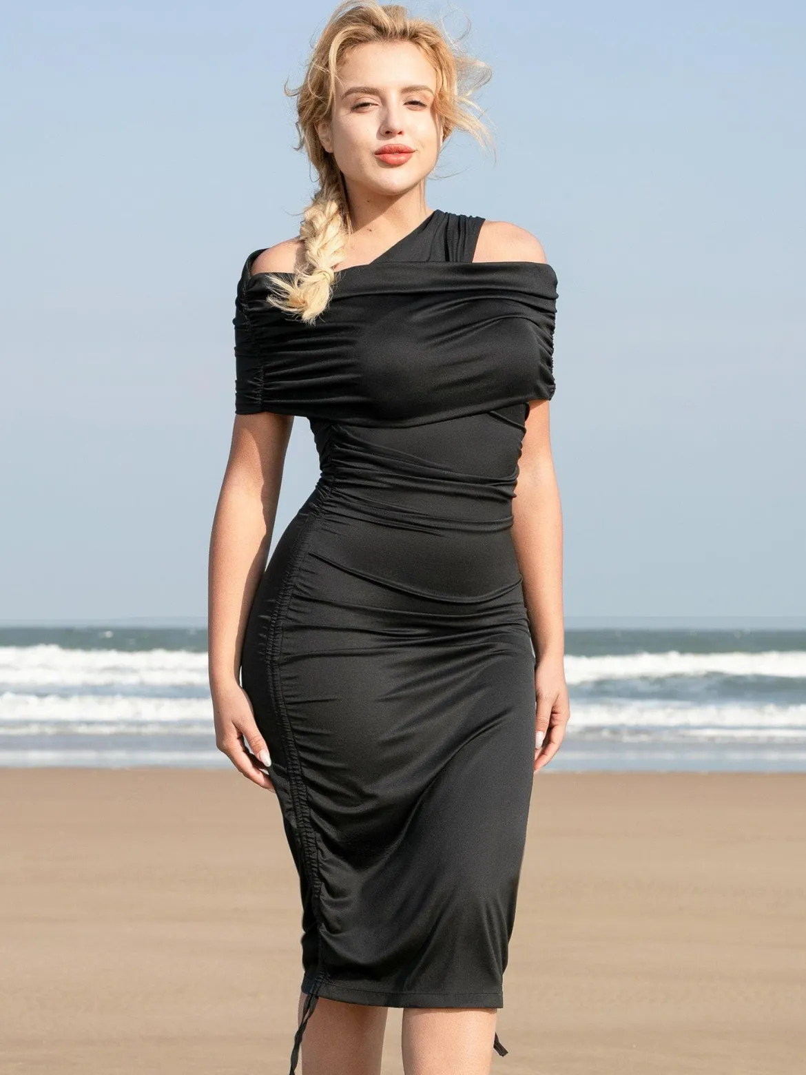Bluetag Cooling Ruched Bandeau Shawl