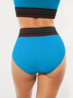 Boho Trim High Waist Tummy Control Bikini Set