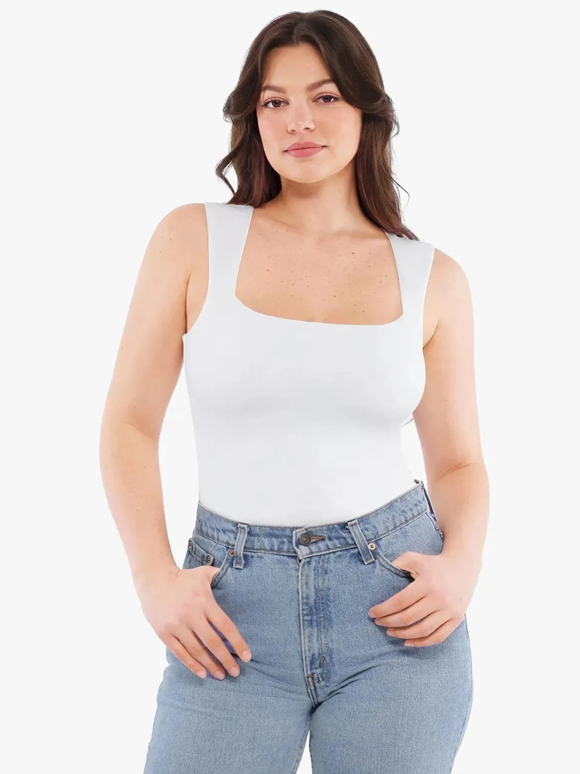 Cloud-Touch Double-Layer Shaping Sleeveless Top