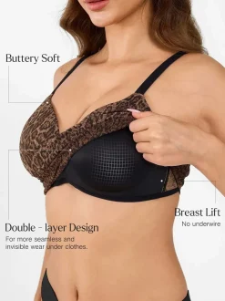ContourLift™ Seamless Wireless Leopard Shaping Push Up Bra