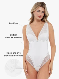 Day To Night Set Tummy Control Bodysuit Built-in Shapewear Pants
