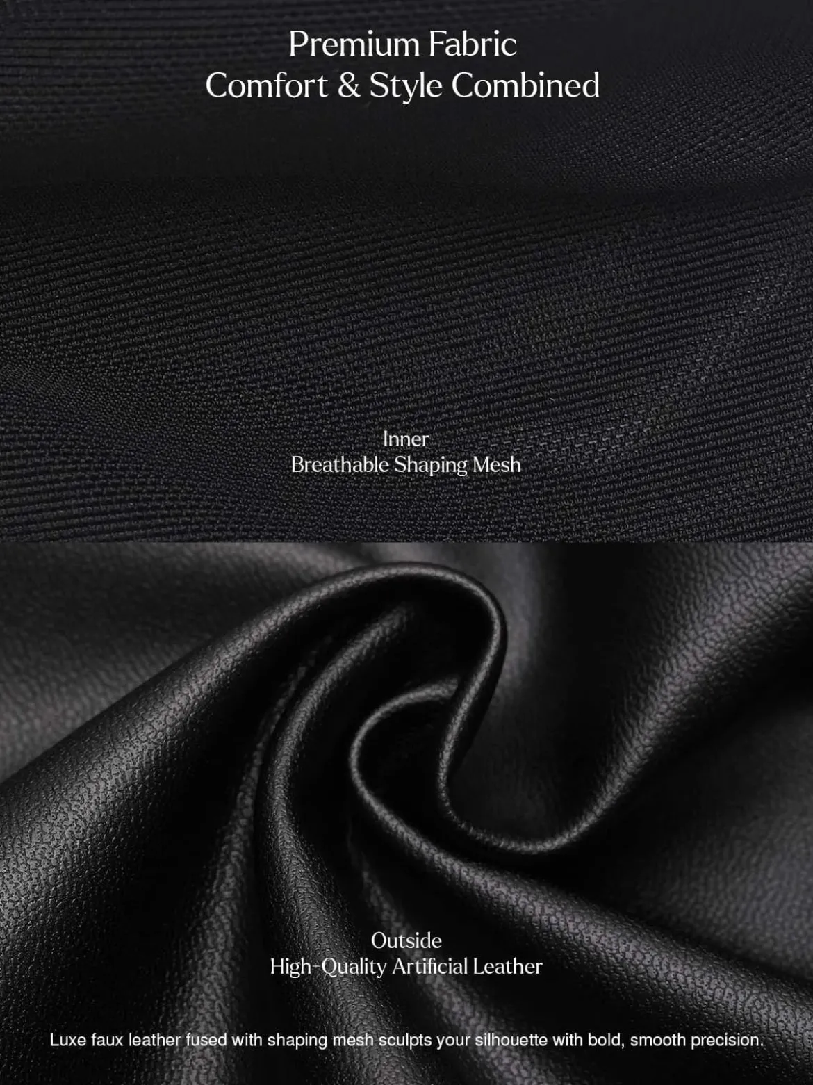 Dual-Wear Sculpting Faux Leather Dress