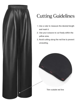 Faux Leather High Waisted Wide Leg Pants