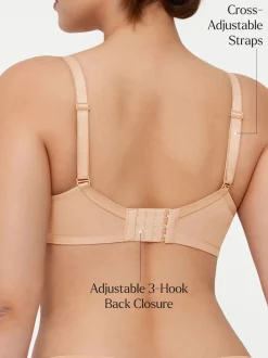 Lightweight Underwire Minimizer Lace Mesh Bra
