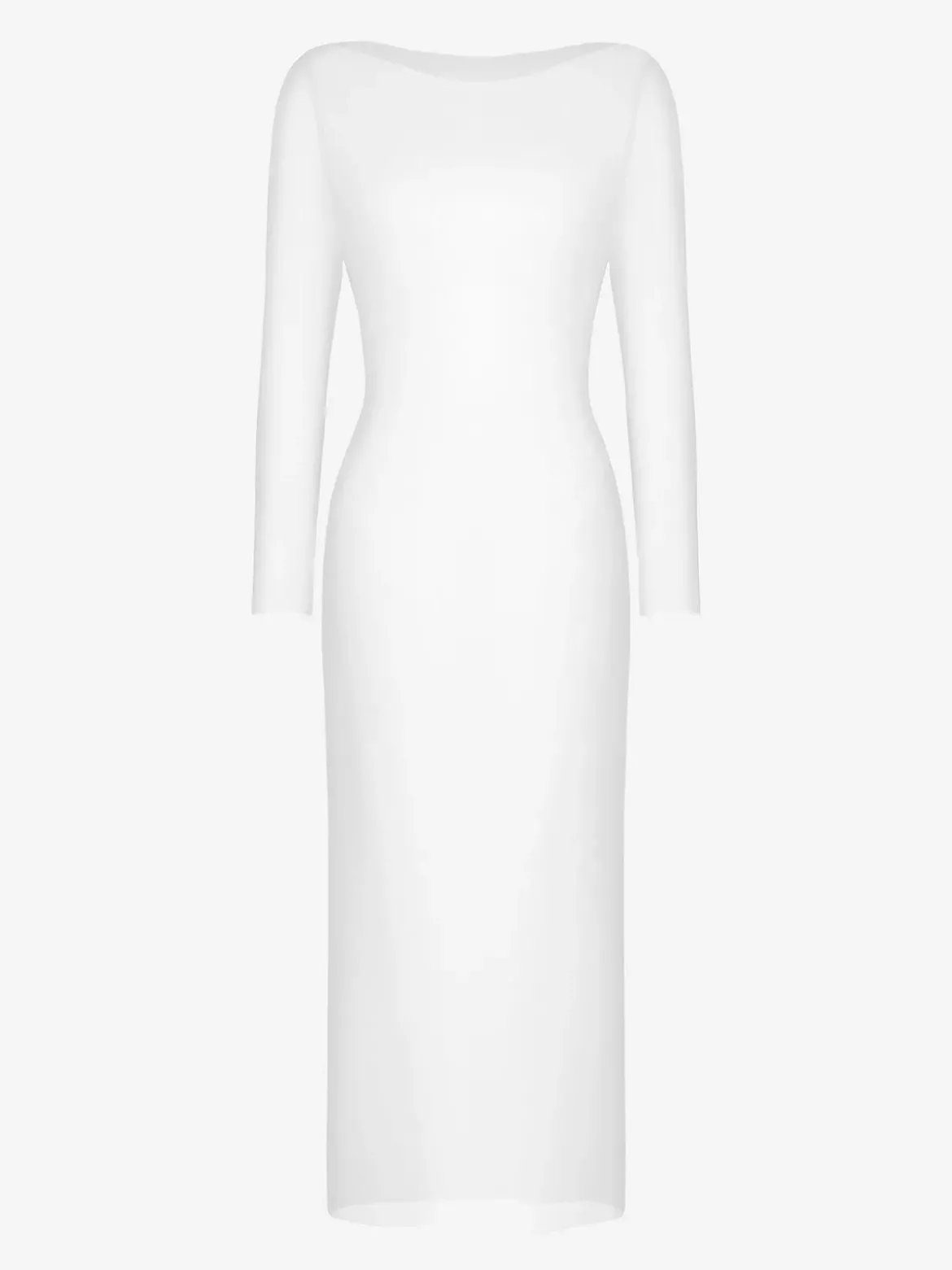 Long Sleeve Sheer Mesh Maxi Cover-Up