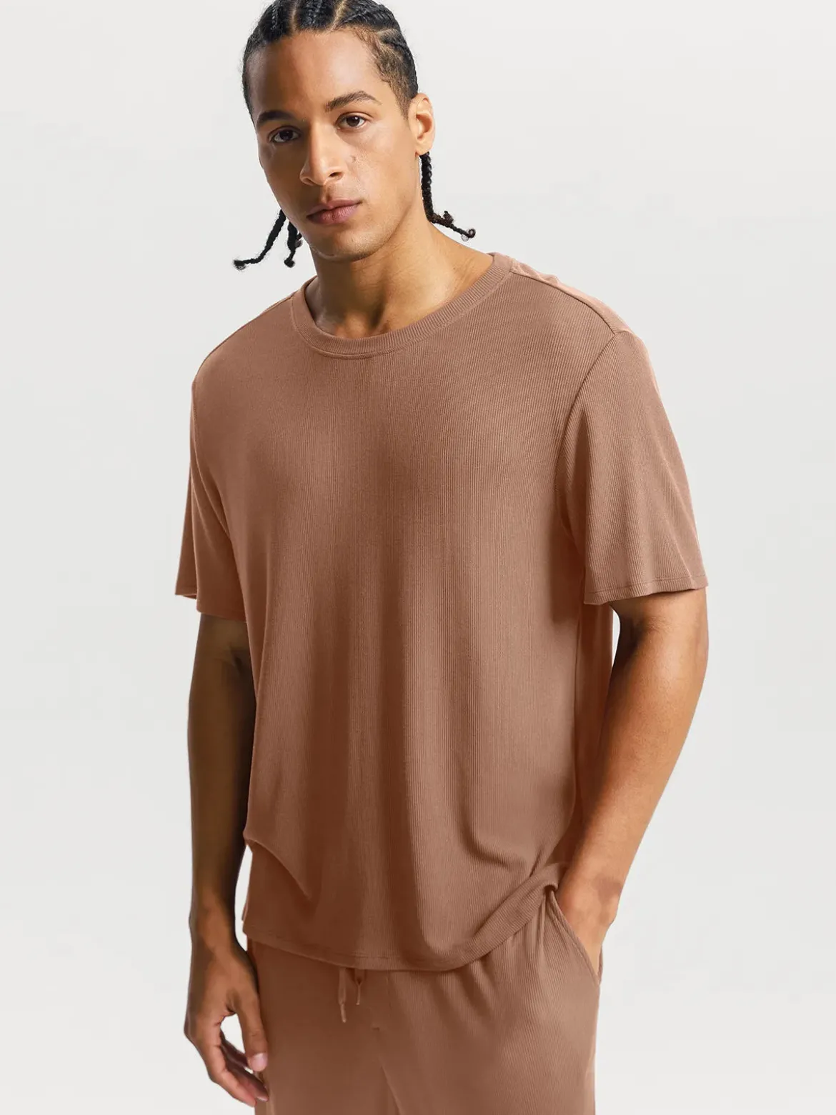 Men's Modal Short Sleeve & Pant PJ Set