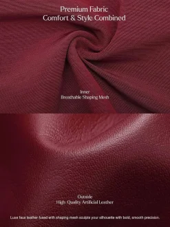 Sculpted Faux Leather Contour Skirt