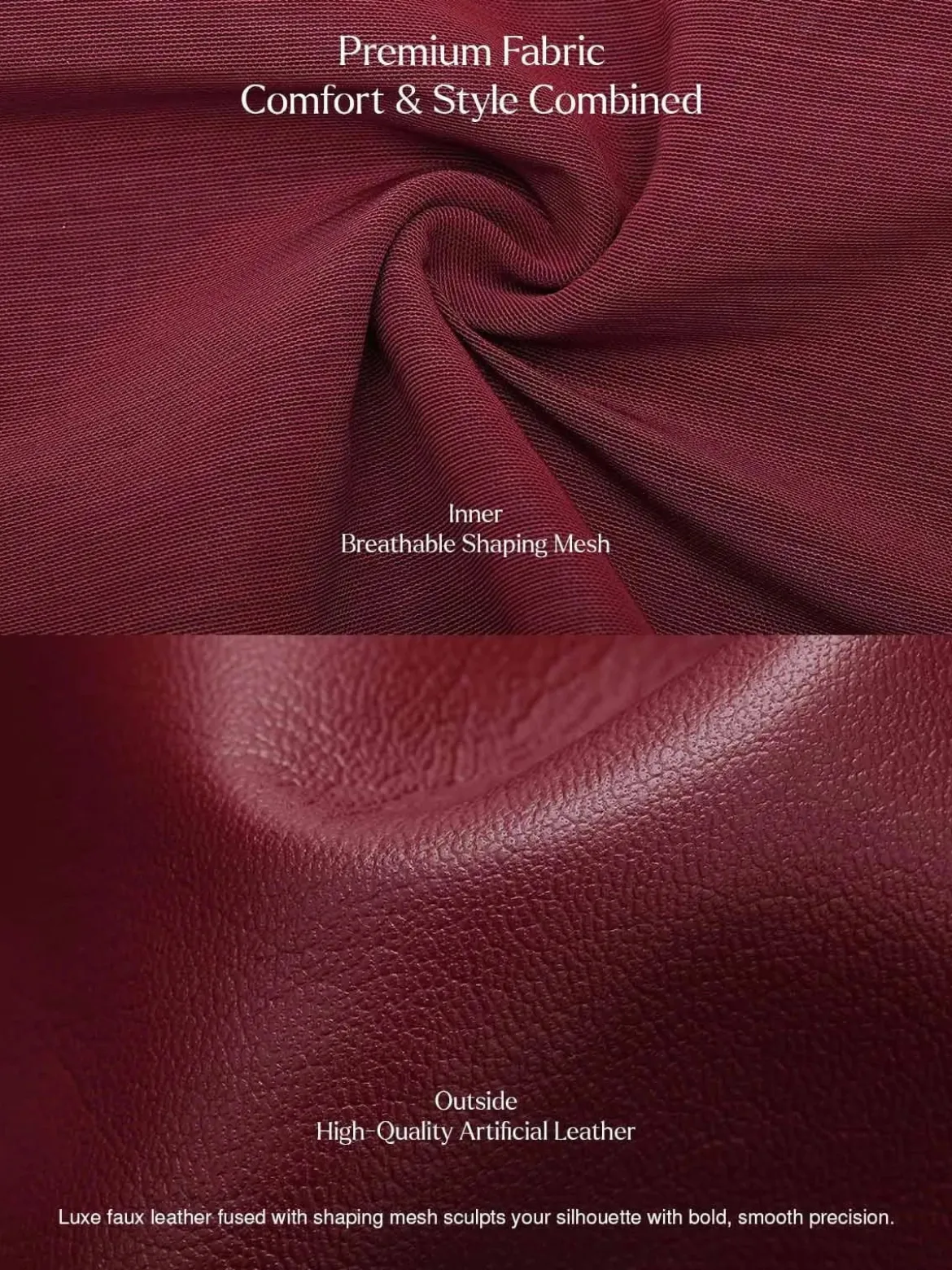Sculpted Faux Leather Contour Skirt