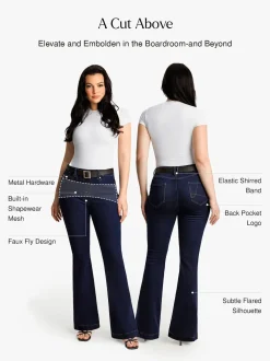 Sculpting High-Rise Stretch Flare Jeans