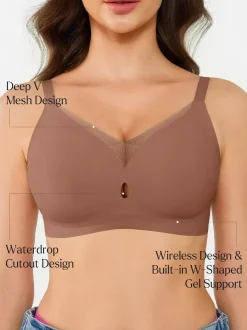 Seamless Breathable Contour Plunge Bra