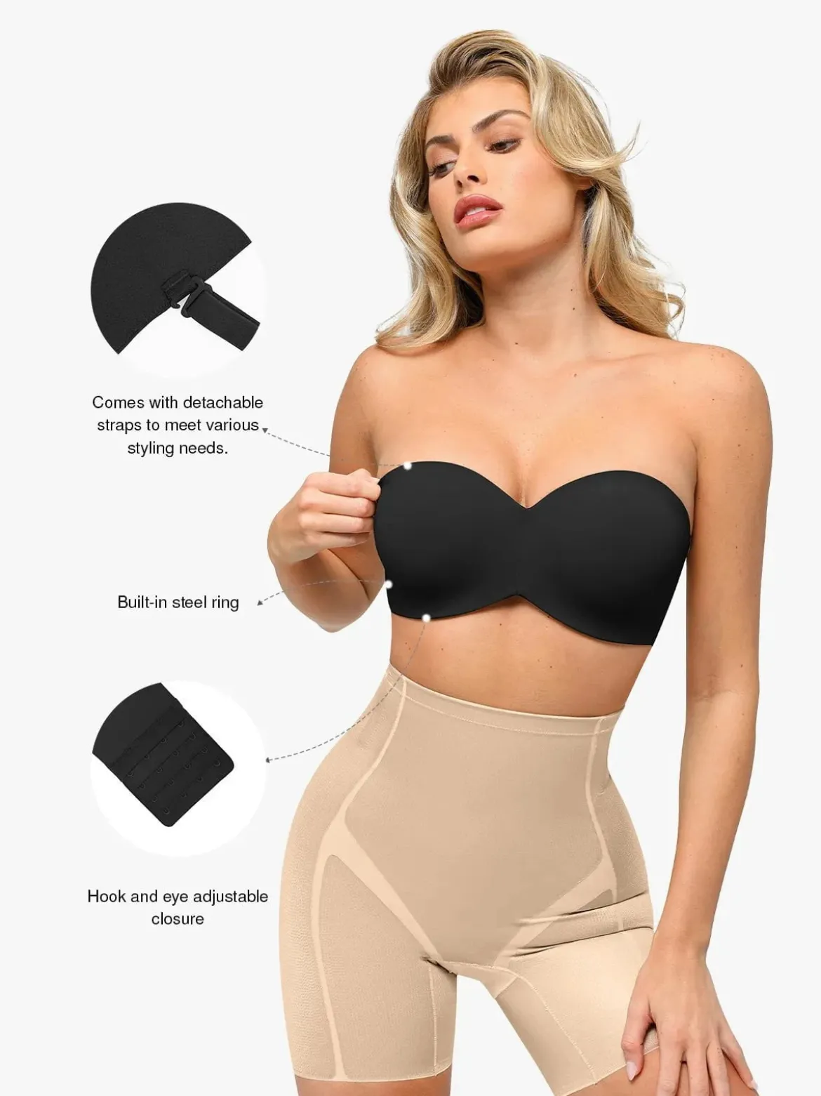 Seamless Push-Up Shapewear Bra Butt-Lifting Shorts Set