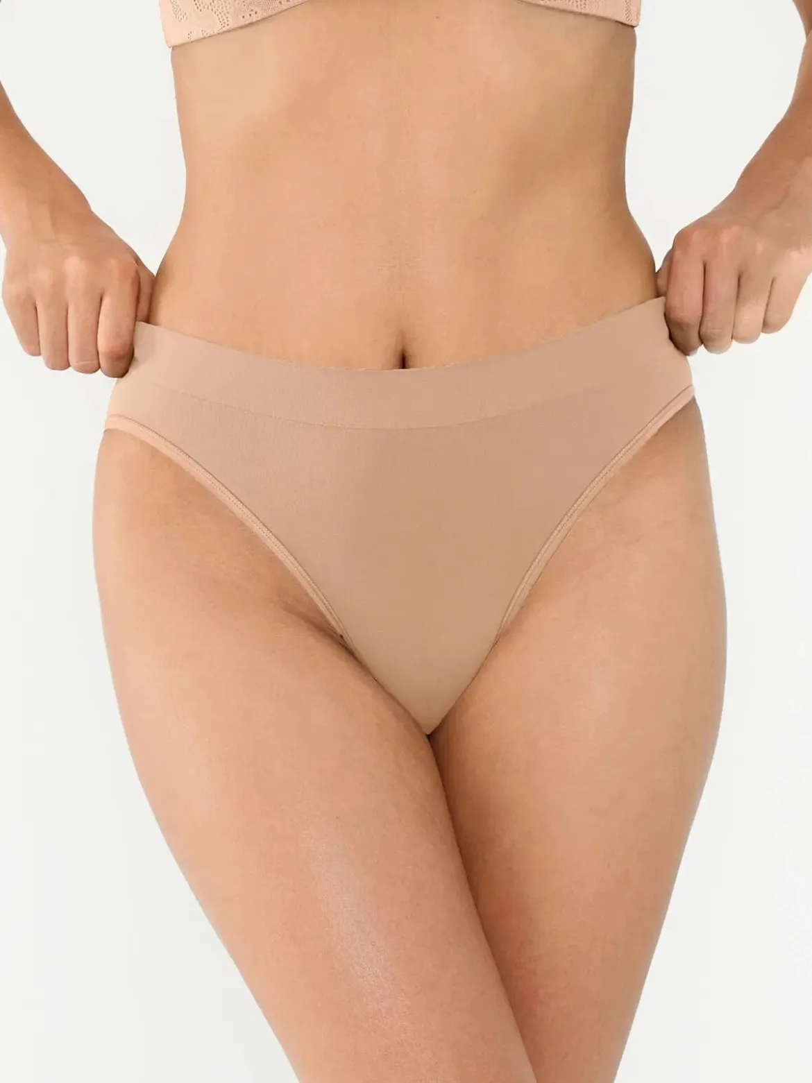 Seamless Ribbed-Waist Brief