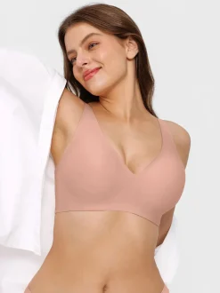 Seamless Wireless Jelly Comfort Plunge Bra