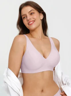 Seamless Wireless Jelly Comfort Plunge Bra