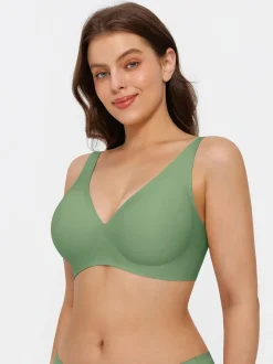 Seamless Wireless Jelly Comfort Plunge Bra
