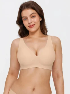 Seamless Wireless Jelly Comfort Plunge Bra