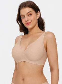 Seamless Wireless Jelly Comfort Plunge Bra