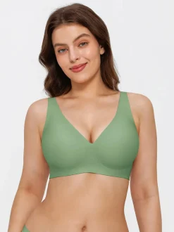 Seamless Wireless Jelly Comfort Plunge Bra