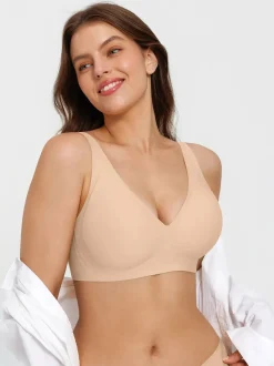 Seamless Wireless Jelly Comfort Plunge Bra