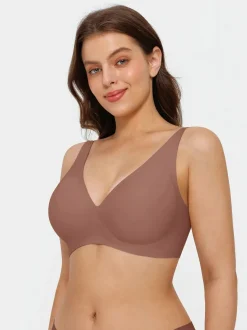 Seamless Wireless Jelly Comfort Plunge Bra