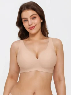 Seamless Wireless Jelly Comfort Plunge Bra