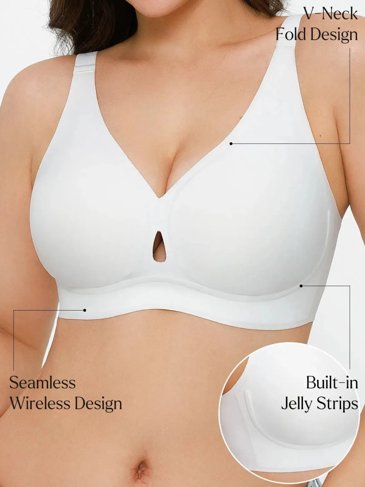 Seamless Wireless Jelly Contour Support Bra