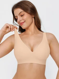 Seamless Wireless Jelly Leopard Contour Minimizer Support Bra