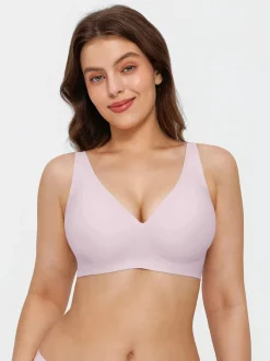 Seamless Wireless Jelly Leopard Contour Minimizer Support Bra