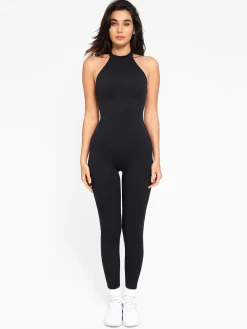Shapewear Body-Sculpting Halter Neck Jumpsuit