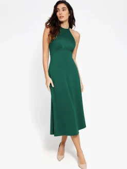 Shapewear Built-In Tummy Control A-Line Midi Dresses