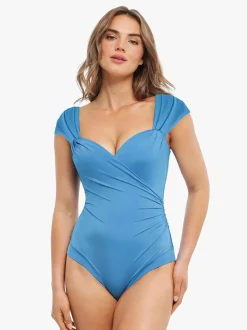 Shapewear Cap Sleeve Bodysuit Lace Fishtail Coverup Skirt Set