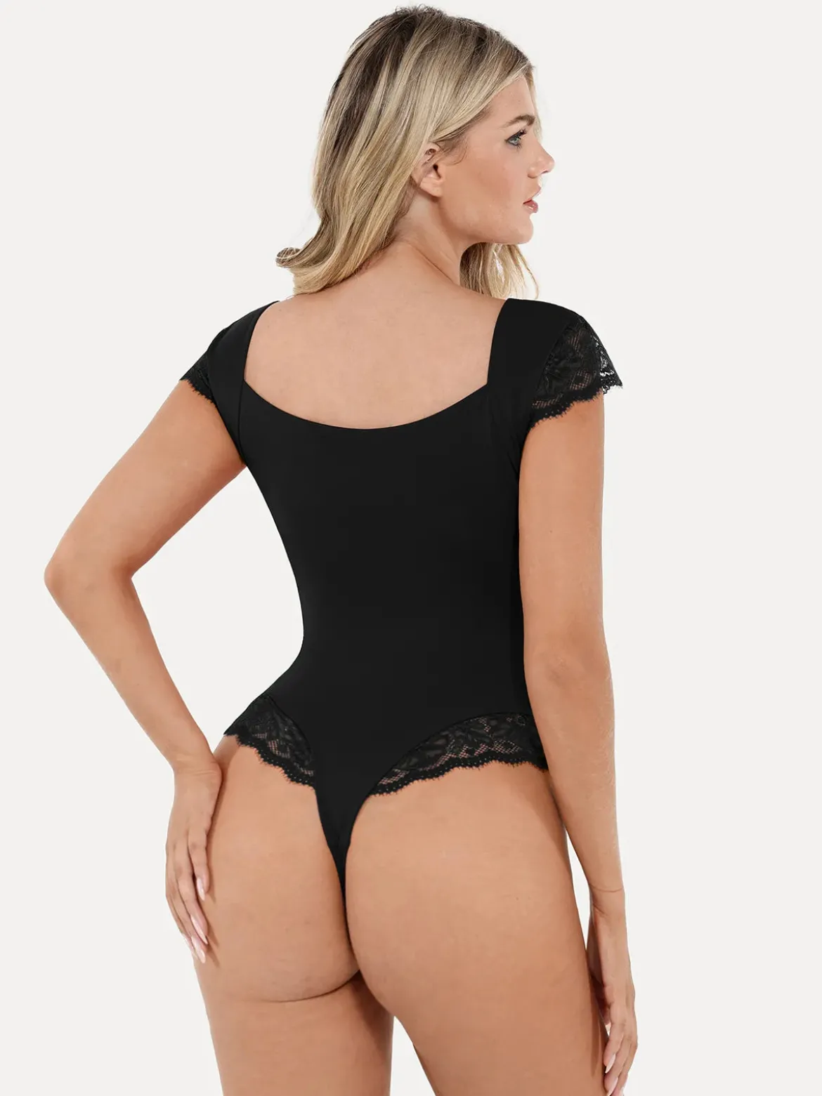 Shapewear Cap Sleeve Slimming Lace Cup Bodysuit