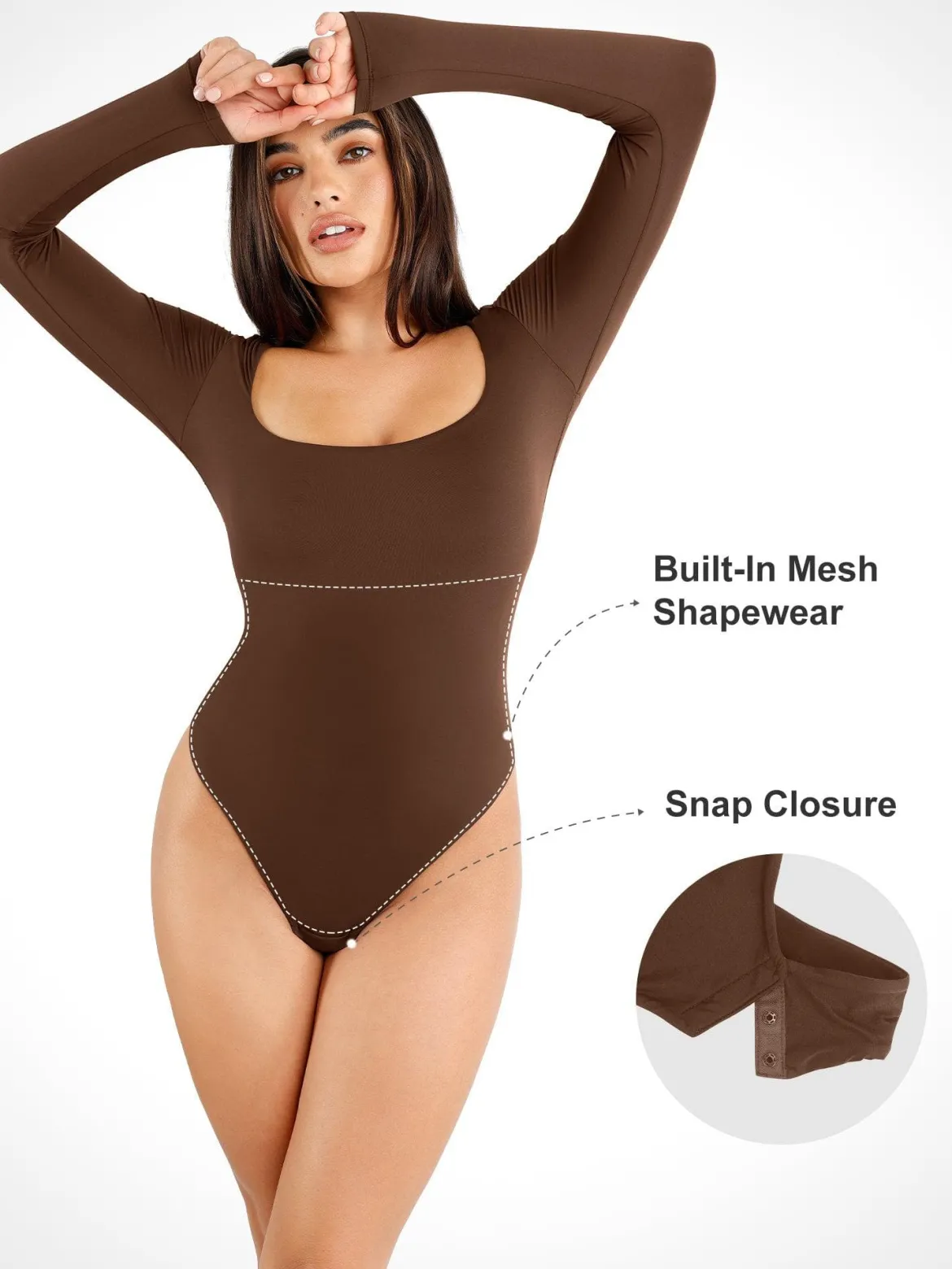 Shapewear Cloudsense Long Sleeve Seamless Bodysuit