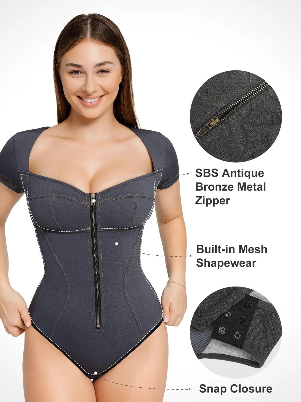 Shapewear Denim Sculpting Dress or Bodysuit or Jumpsuit