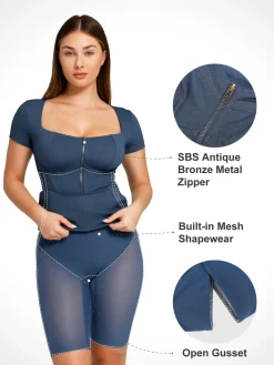 Shapewear Denim Sculpting Dress or Bodysuit or Jumpsuit