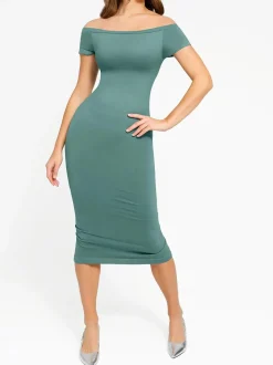 Shapewear Eco-Friendly Off Shoulder Seamless Dress