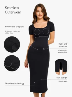 Shapewear Eco-Friendly Sculpting Midi Dress Set