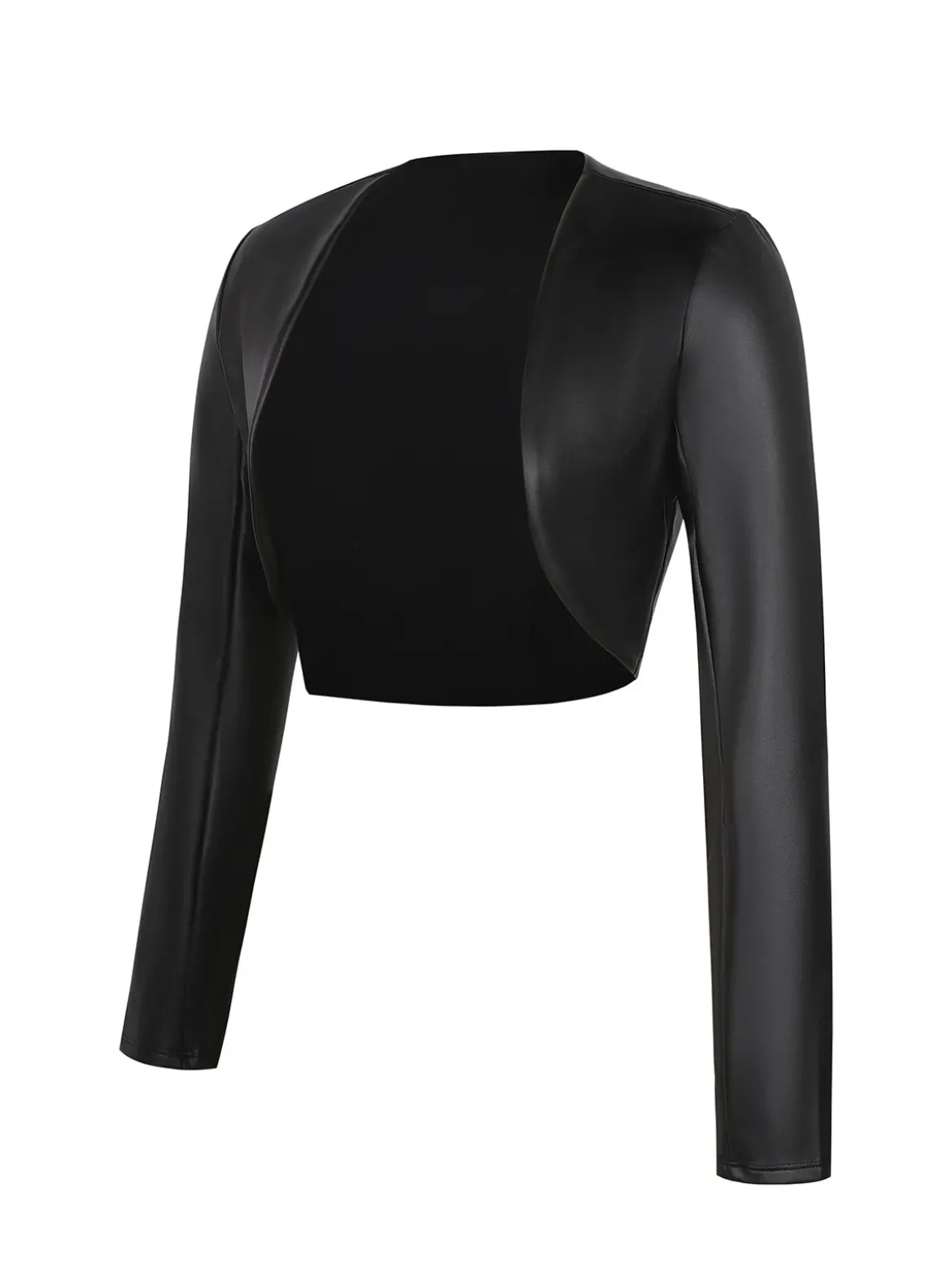 Shapewear Faux Leather Corset Midi Dress Bolero Jacket Set