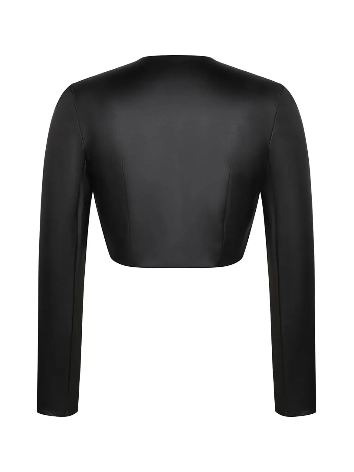 Shapewear Faux Leather Corset Midi Dress Bolero Jacket Set