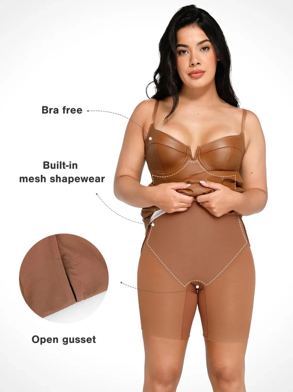 Shapewear Faux Leather Corset Midi Dress Bolero Jacket Set
