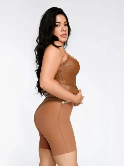 Shapewear Faux Leather Corset Midi Dress Bolero Jacket Set