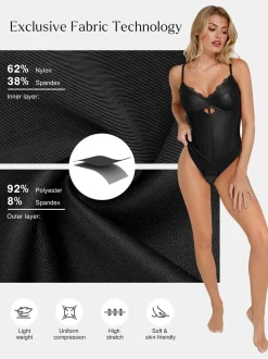 Shapewear Faux Leather Hourglass Cutout Corset Bodysuit Butt Lifting Skirt Set