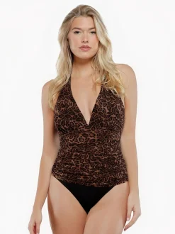 Shapewear Halter Tummy Control Swimsuit And Cover-Up Set