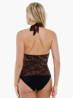 Shapewear Halter Tummy Control Swimsuit And Cover-Up Set