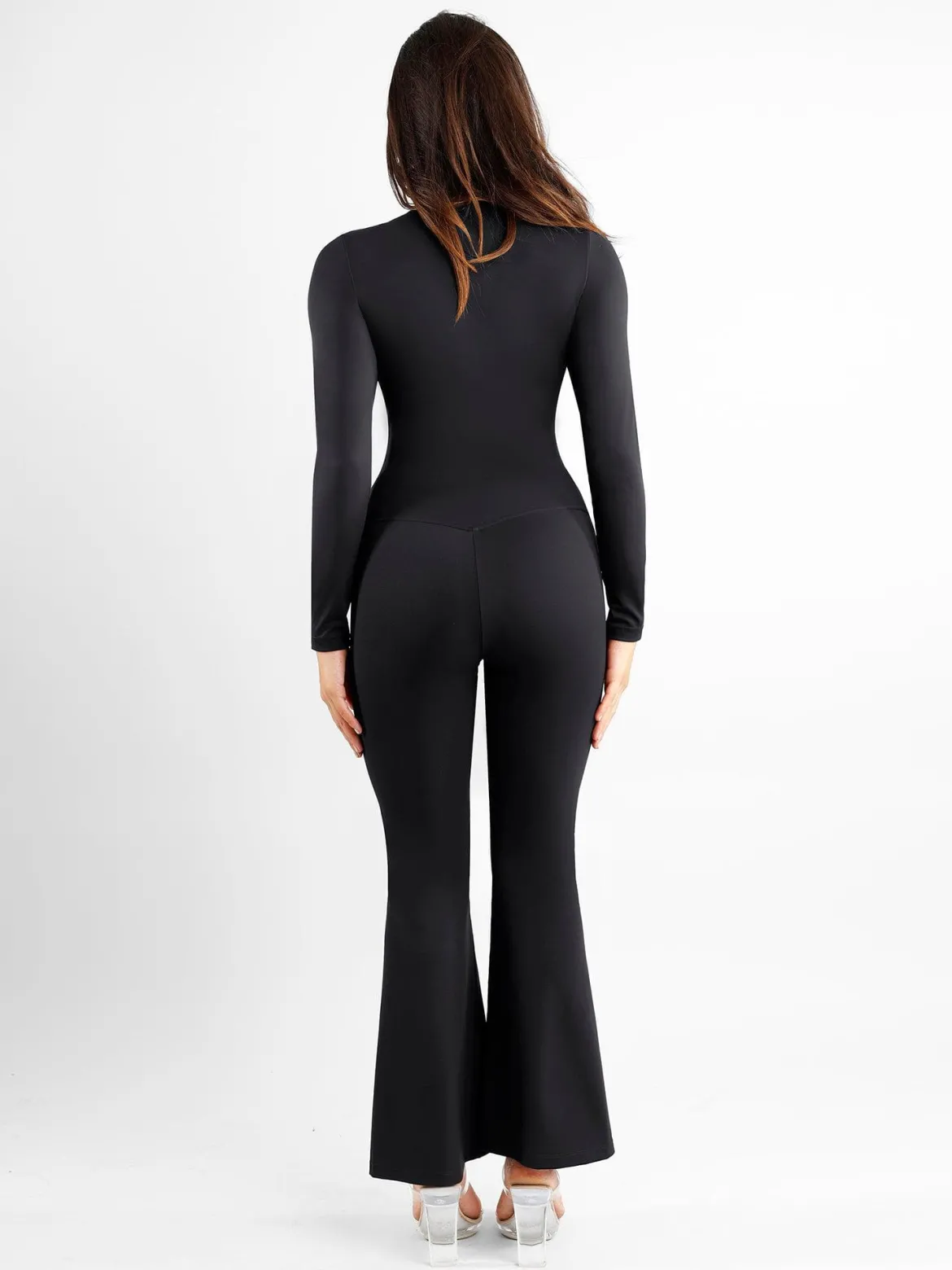 Shapewear High Rise Tummy Control Split Hem Flare Leg Pants