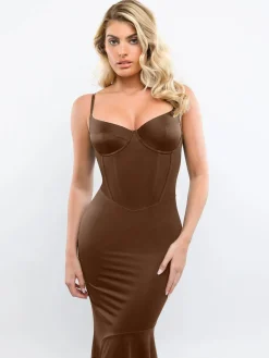 Shapewear Hourglass Corset Mermaid Maxi Dress