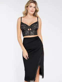 Shapewear Lace Corset Bra or Slimming Midi Wrap Skirt