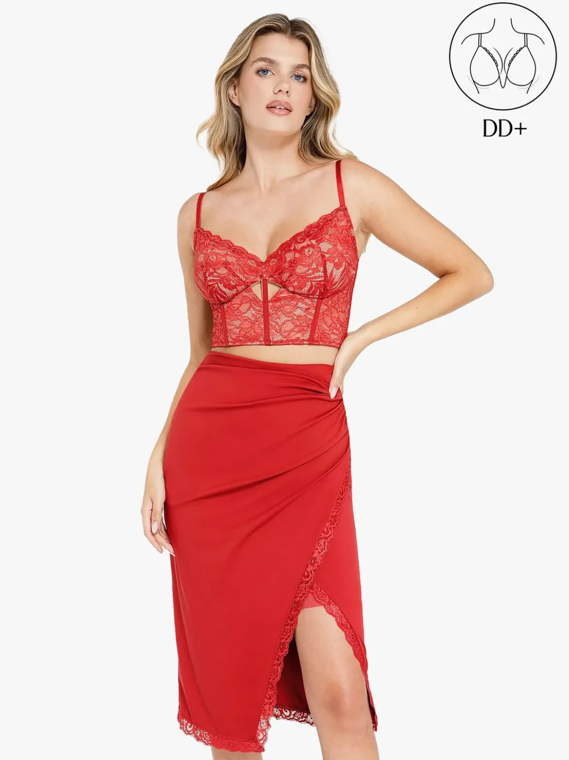 Shapewear Lace Corset Bra or Slimming Midi Wrap Skirt