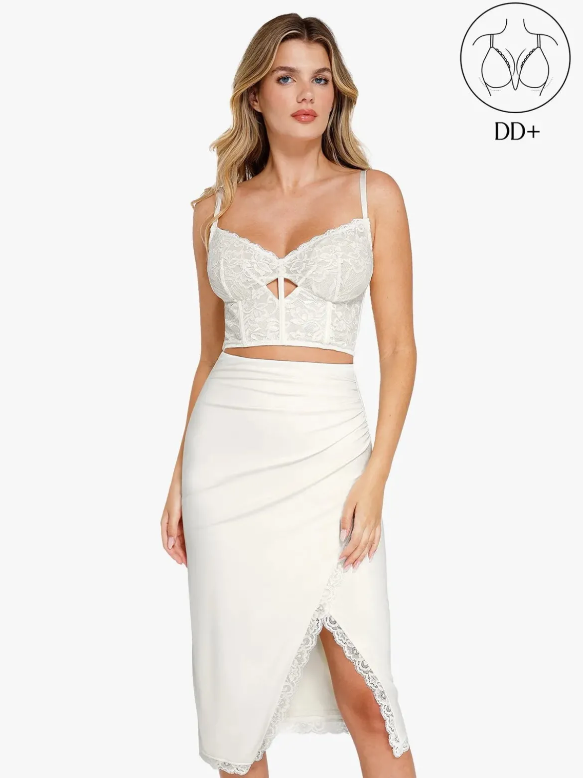 Shapewear Lace Corset Bra or Slimming Midi Wrap Skirt